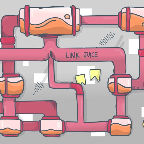 Illustration zu Linkjuice - Verteilung der Linkstärke