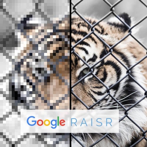 Vergleich der Bildauflösung Google vs RAISR