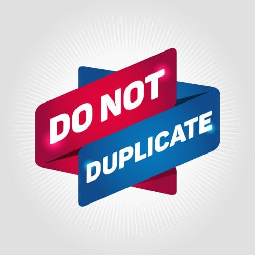 "Do not duplicate" Logo