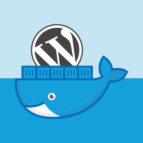 Wordpress Logo & Docker Logo mit Wal