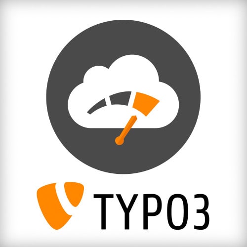 TYPO3 Logo mit Performance-Grafik